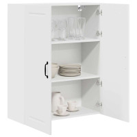 Produktbild för Väggskåp PORTO Högblanka vita 80 x 31 x 100 cm Konstruerat trä