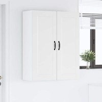 Produktbild för Väggskåp PORTO Högblanka vita 80 x 31 x 100 cm Konstruerat trä
