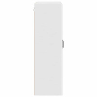 Produktbild för Väggskåp PORTO Högblanka vita 80 x 31 x 100 cm Konstruerat trä