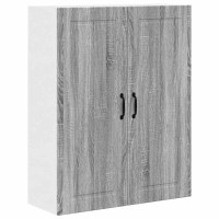Produktbild för Väggskåp PORTO Grå Sonoma 80 x 31 x 100 cm Konstruerat trä