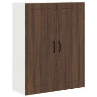 Produktbild för Väggskåp PORTO Brun Ek 80 x 31 x 100 cm Konstruerat trä