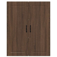 Produktbild för Väggskåp PORTO Brun Ek 80 x 31 x 100 cm Konstruerat trä