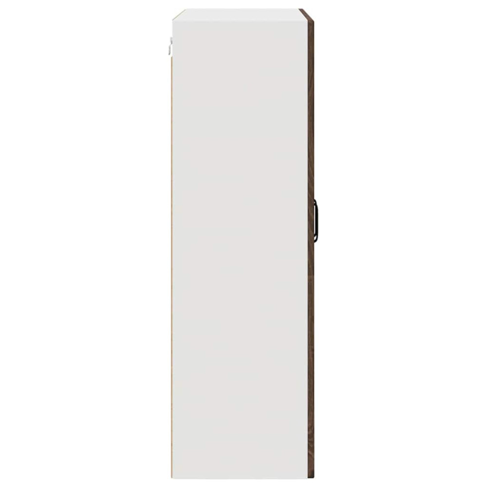 Produktbild för Väggskåp PORTO Brun Ek 80 x 31 x 100 cm Konstruerat trä