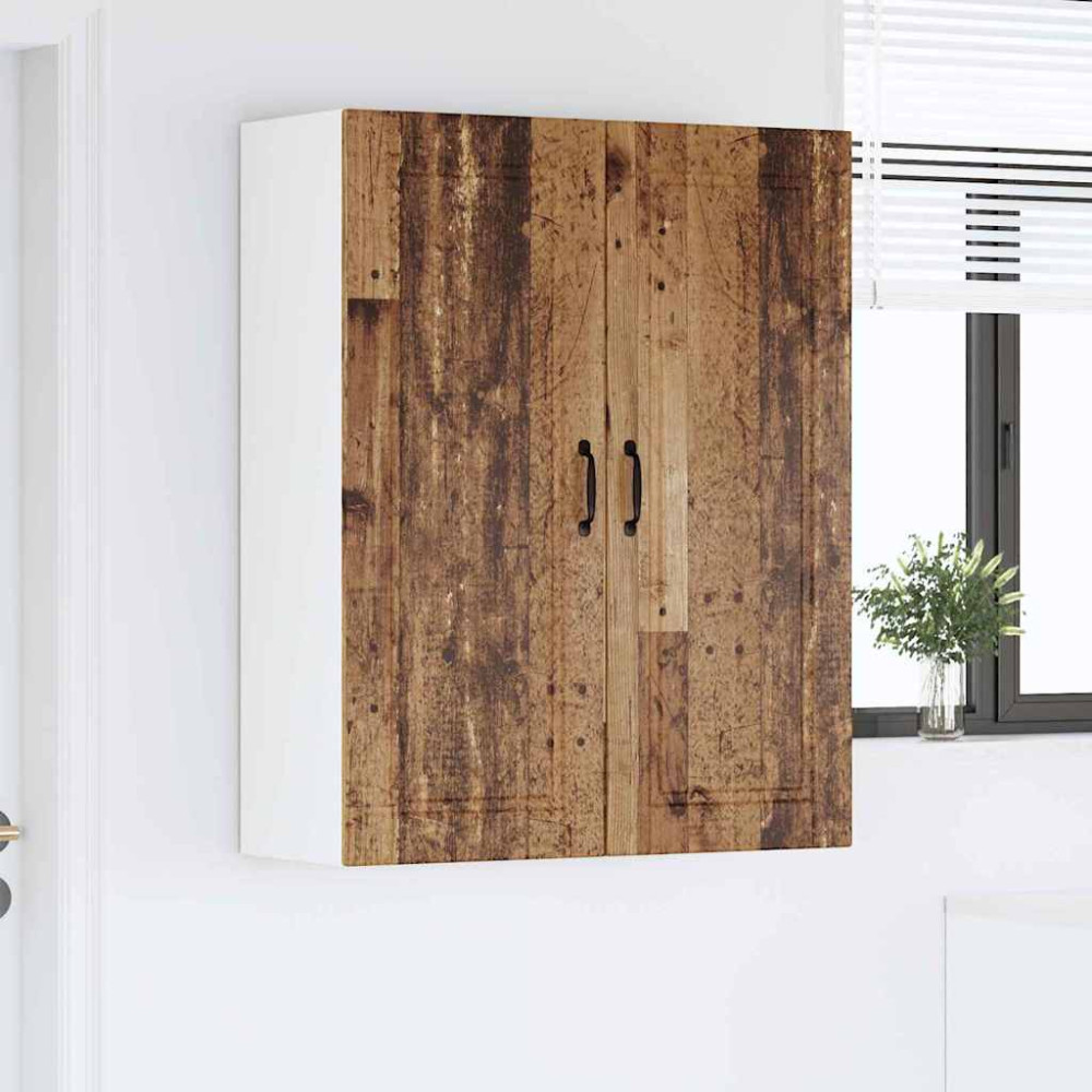 Produktbild för Väggskåp PORTO Gammalt trä 80 x 31 x 100 cm Konstruerat trä