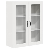 Produktbild för Väggglasförråd PORTO Vit 80 x 31 x 100 cm Konstruerat trä