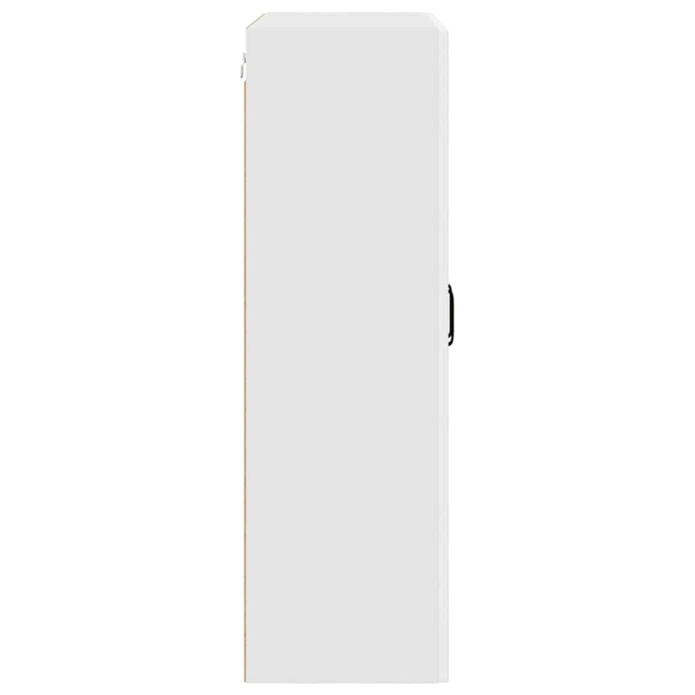 Produktbild för Väggglasförråd PORTO Vit 80 x 31 x 100 cm Konstruerat trä