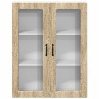 Produktbild för Väggglasförråd PORTO Sonoma-ek 80 x 31 x 100 cm Konstruerat trä