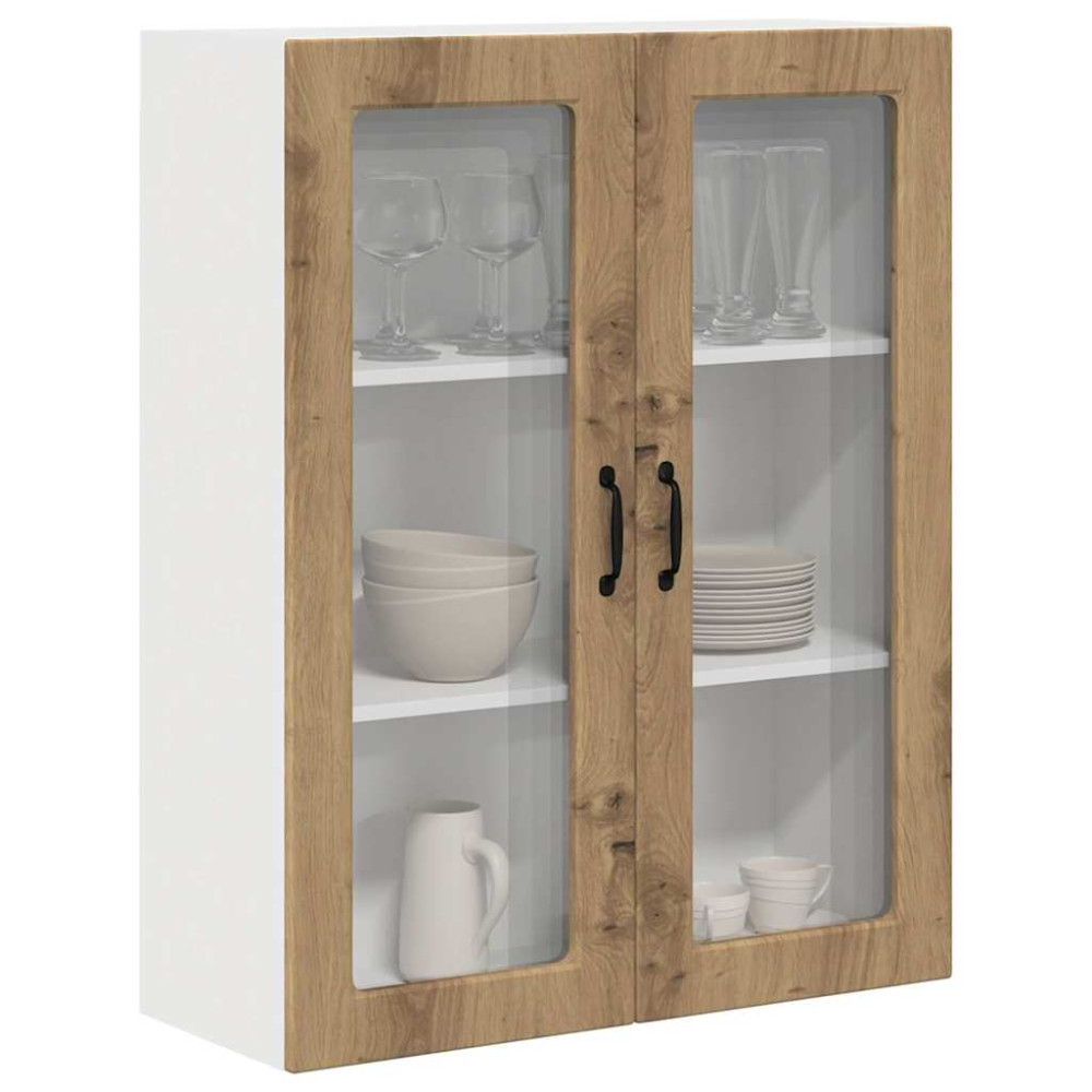 Produktbild för Väggglasförråd PORTO Artisan Ek 80 x 31 x 100 cm
