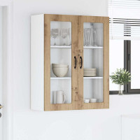 Produktbild för Väggglasförråd PORTO Artisan Ek 80 x 31 x 100 cm
