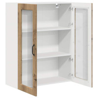 Produktbild för Väggglasförråd PORTO Artisan Ek 80 x 31 x 100 cm