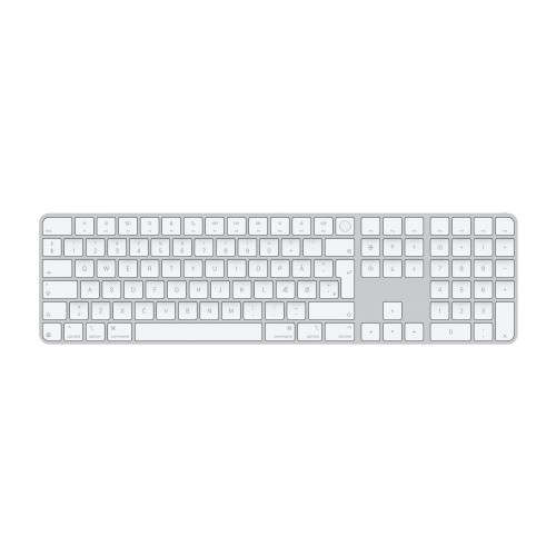 Apple Apple Magic Keyboard with Touch ID and Numeric Keypad - tangentbord - USB-C - QWERTY - dansk - vita tangenter Inmatningsenhet