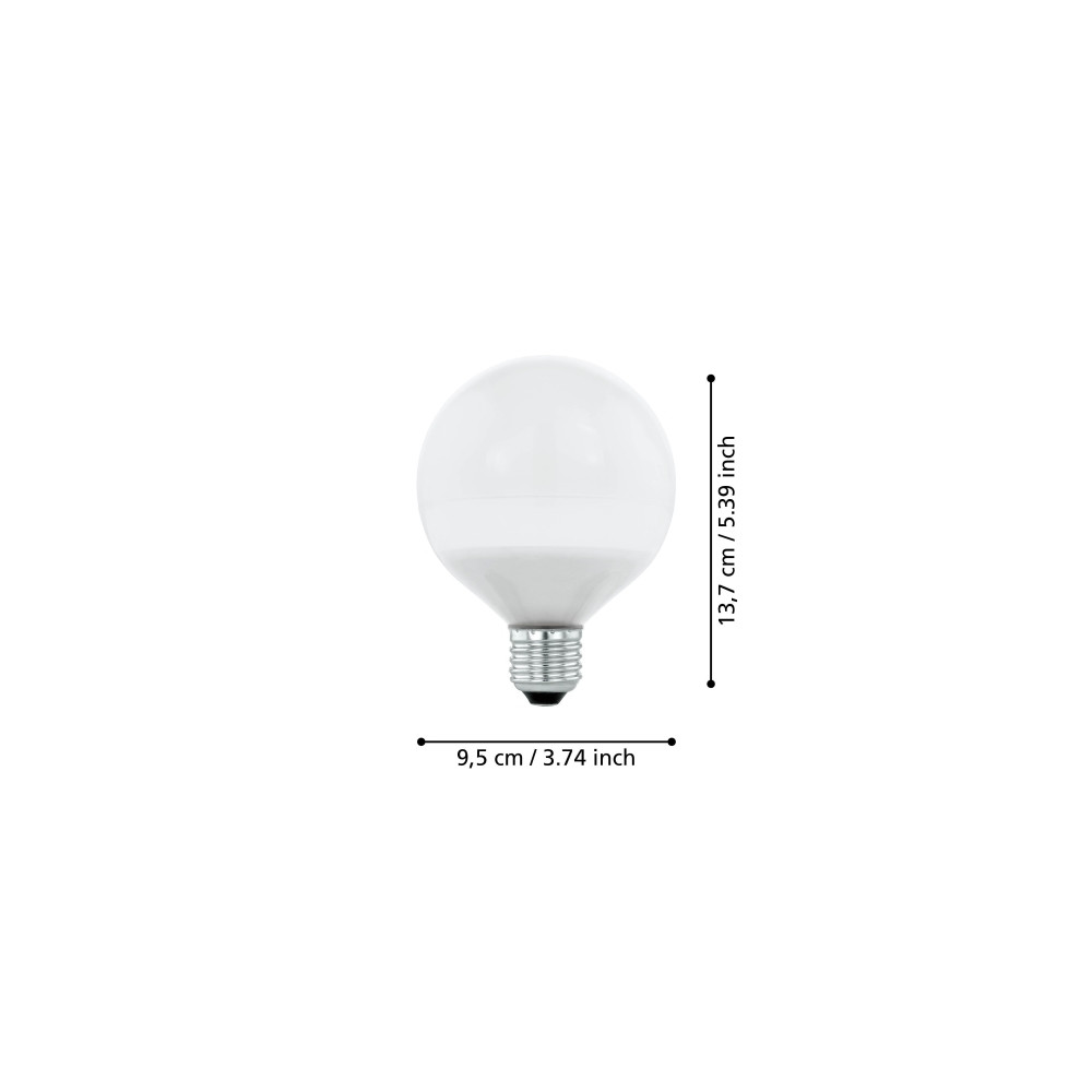 Produktbild för Eglo - LED-glödlampa - form: G95 - E27 - 11.8 W - varmt vitt ljus - 3000 K