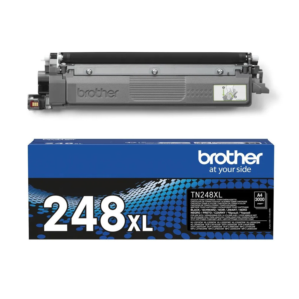 Produktbild för Brother TN248XLBK - Lång livslängd - svart - original - tonerkassett