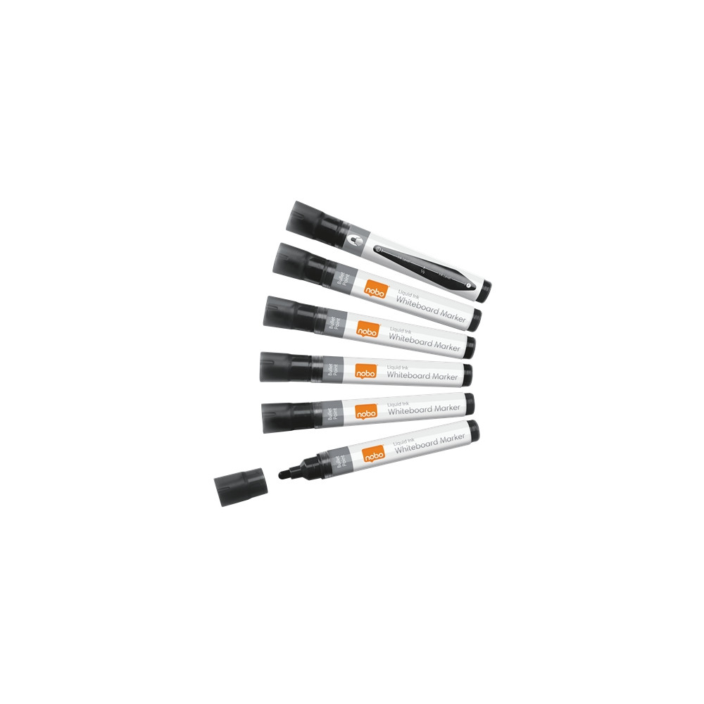 Produktbild för Nobo Liquid Ink - markering - svart (paket om 10)