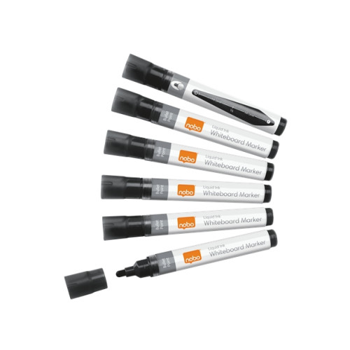 NOBO Nobo Liquid Ink - markering - svart (paket om 10)