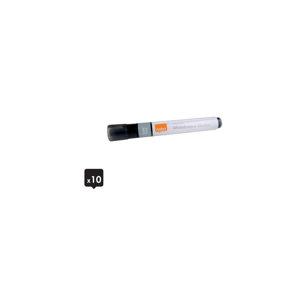 Produktbild för Nobo Liquid Ink - markering - svart (paket om 10)