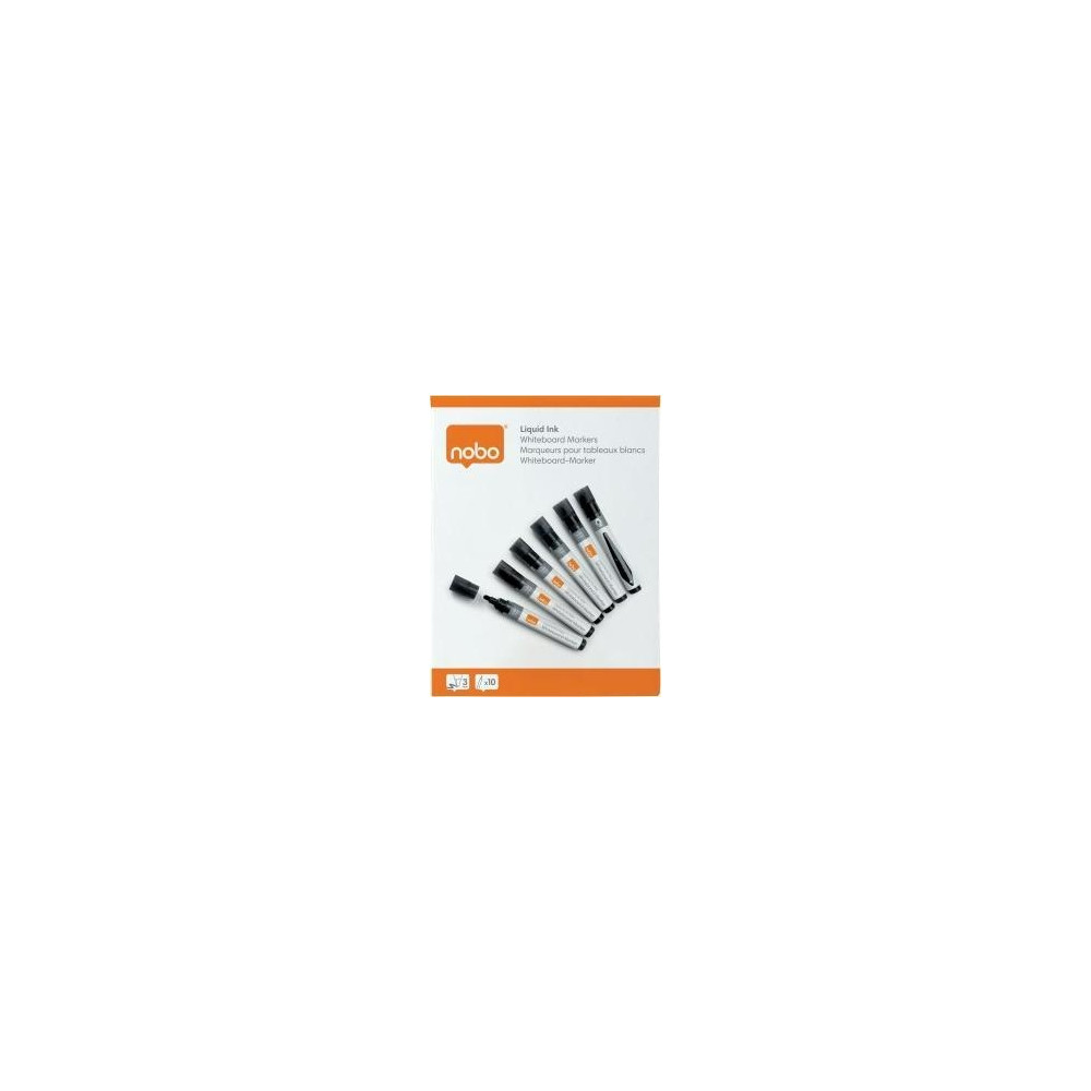 Produktbild för Nobo Liquid Ink - markering - svart (paket om 10)