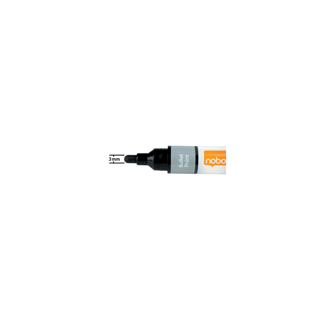 Produktbild för Nobo Liquid Ink - markering - svart (paket om 10)
