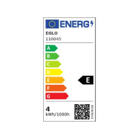 Produktbild för Eglo - LED-glödlampa med filament - form: CF35 - E14 - 4 W - varmt vitt ljus - 2700 K - vit