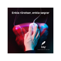 Produktbild för HyperX Pulsefire Haste 2 - mus - vit