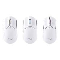 Produktbild för HyperX Pulsefire Haste 2 - mus - 2.4 GHz, Bluetooth 5.0, USB - vit