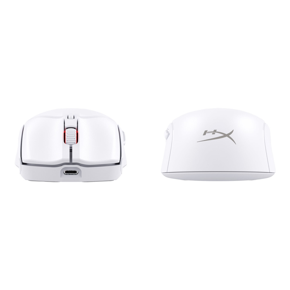 Produktbild för HyperX Pulsefire Haste 2 - mus - 2.4 GHz, Bluetooth 5.0, USB - vit