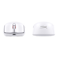 Produktbild för HyperX Pulsefire Haste 2 - mus - 2.4 GHz, Bluetooth 5.0, USB - vit