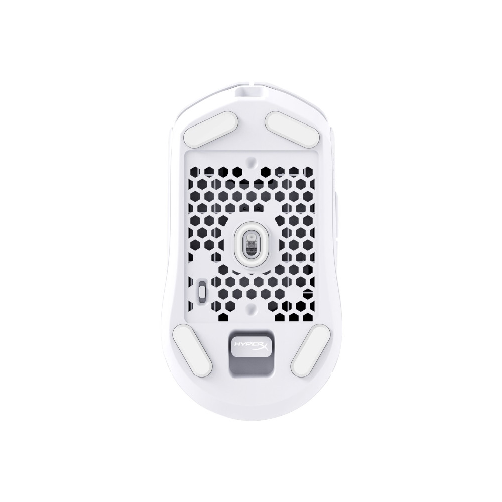 Produktbild för HyperX Pulsefire Haste 2 - mus - 2.4 GHz, Bluetooth 5.0, USB - vit
