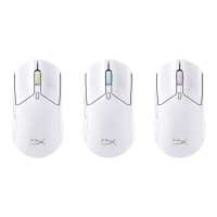 Produktbild för HyperX Pulsefire Haste 2 - mus - 2.4 GHz, Bluetooth 5.0, USB - vit