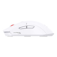 Produktbild för HyperX Pulsefire Haste 2 - mus - 2.4 GHz, Bluetooth 5.0, USB - vit