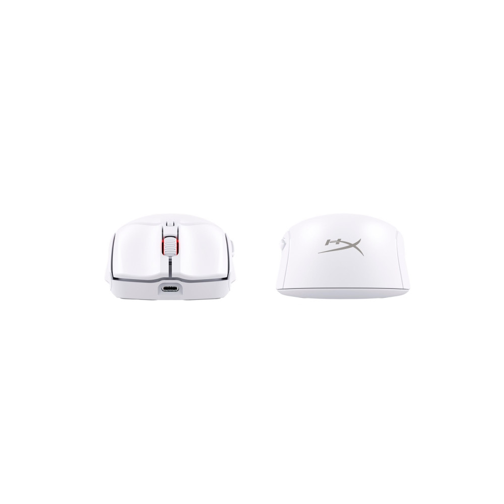 Produktbild för HyperX Pulsefire Haste 2 - mus - 2.4 GHz, Bluetooth 5.0, USB - vit