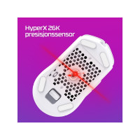 Produktbild för HyperX Pulsefire Haste 2 - mus - 2.4 GHz, Bluetooth 5.0, USB - vit
