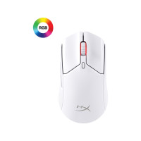 Produktbild för HyperX Pulsefire Haste 2 - mus - 2.4 GHz, Bluetooth 5.0, USB - vit