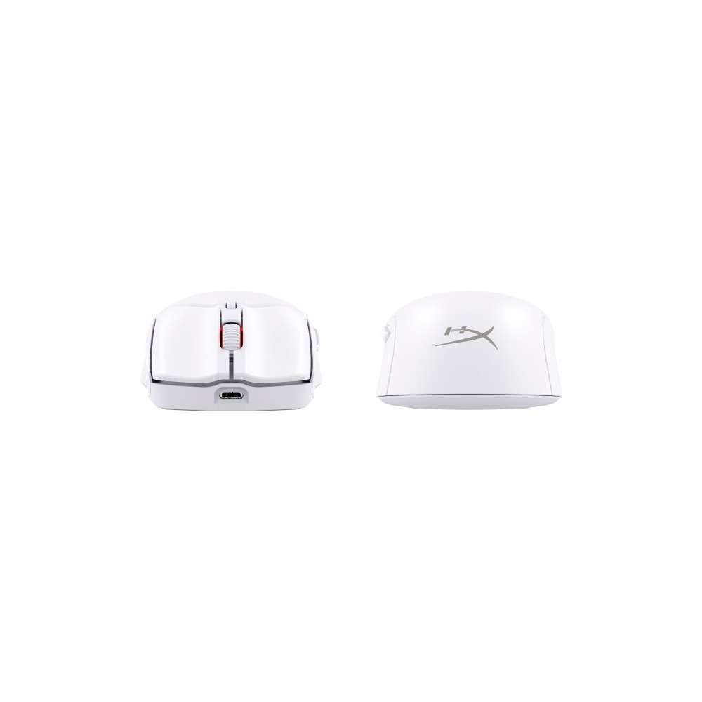 Produktbild för HyperX Pulsefire Haste 2 - mus - 2.4 GHz, Bluetooth 5.0, USB - vit