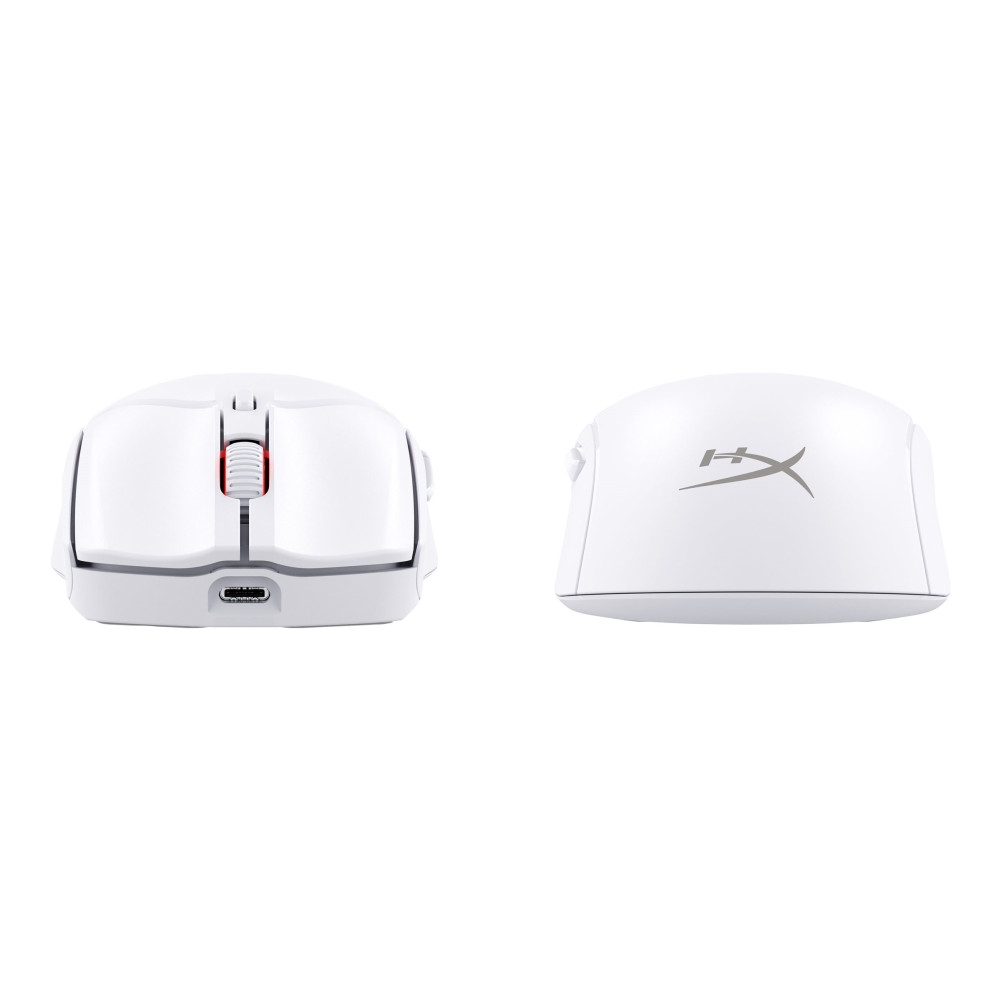 Produktbild för HyperX Pulsefire Haste 2 - mus - 2.4 GHz, Bluetooth 5.0, USB - vit
