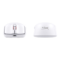 Produktbild för HyperX Pulsefire Haste 2 - mus - 2.4 GHz, Bluetooth 5.0, USB - vit