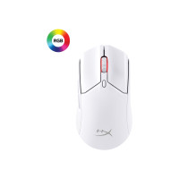 Produktbild för HyperX Pulsefire Haste 2 - mus - 2.4 GHz, Bluetooth 5.0, USB - vit