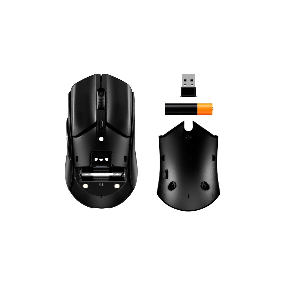 Produktbild för HyperX Pulsefire Haste 2 - mus - 2.4 GHz, Bluetooth 5.2, USB 2.0 - svart
