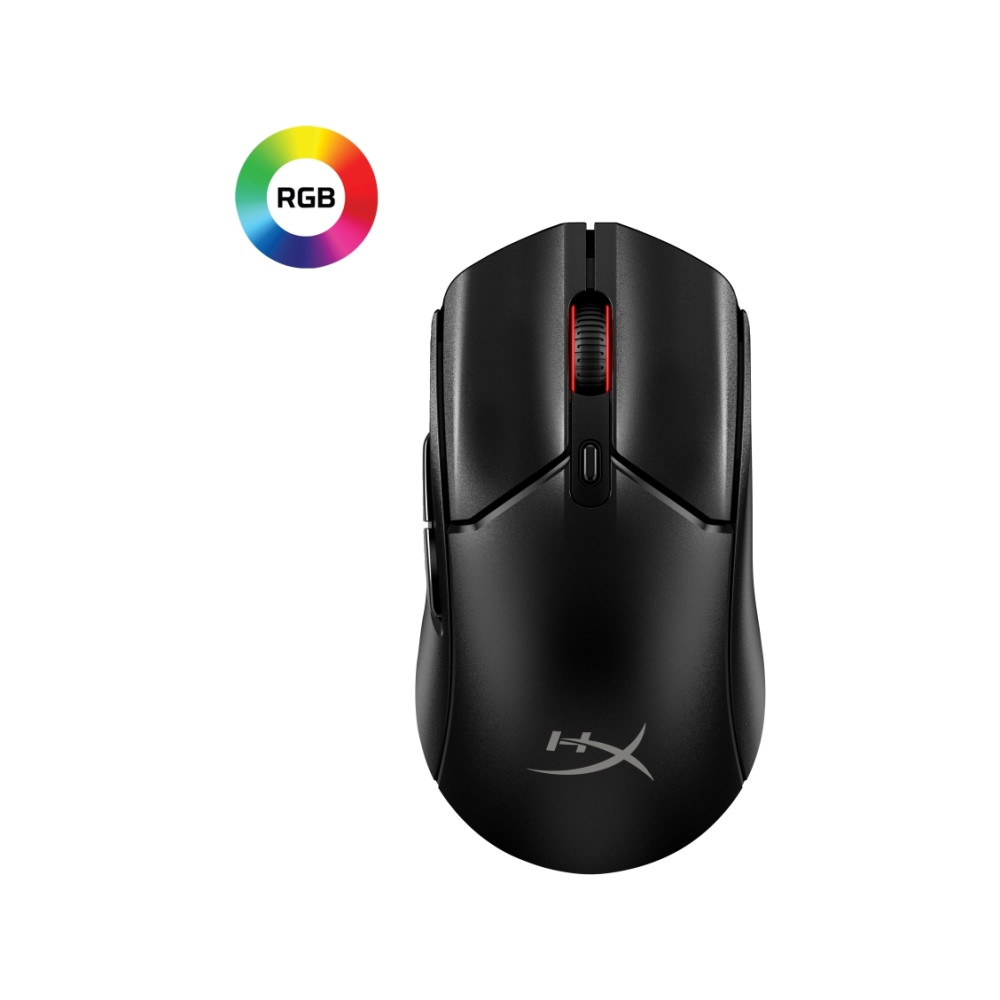 Produktbild för HyperX Pulsefire Haste 2 - mus - 2.4 GHz, Bluetooth 5.2, USB 2.0 - svart