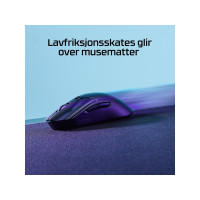 Produktbild för HyperX Pulsefire Haste 2 - mus - 2.4 GHz, Bluetooth 5.2, USB 2.0 - svart