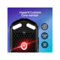 Produktbild för HyperX Pulsefire Haste 2 - mus - 2.4 GHz, Bluetooth 5.2, USB 2.0 - svart