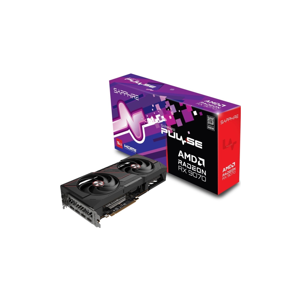 Produktbild för Sapphire Pulse Radeon RX 9070 - grafikkort - Radeon RX 9070 - 16 GB