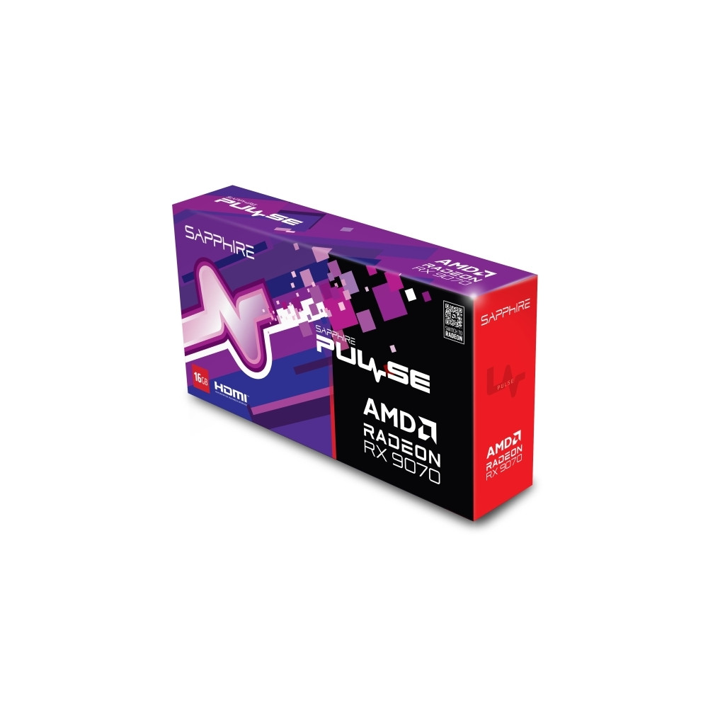 Produktbild för Sapphire Pulse Radeon RX 9070 - grafikkort - Radeon RX 9070 - 16 GB