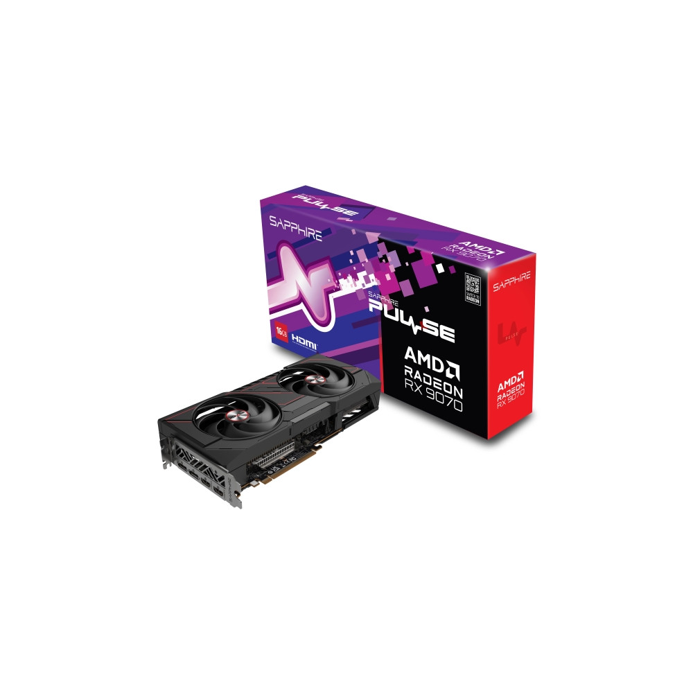 Produktbild för Sapphire Pulse Radeon RX 9070 - grafikkort - Radeon RX 9070 - 16 GB