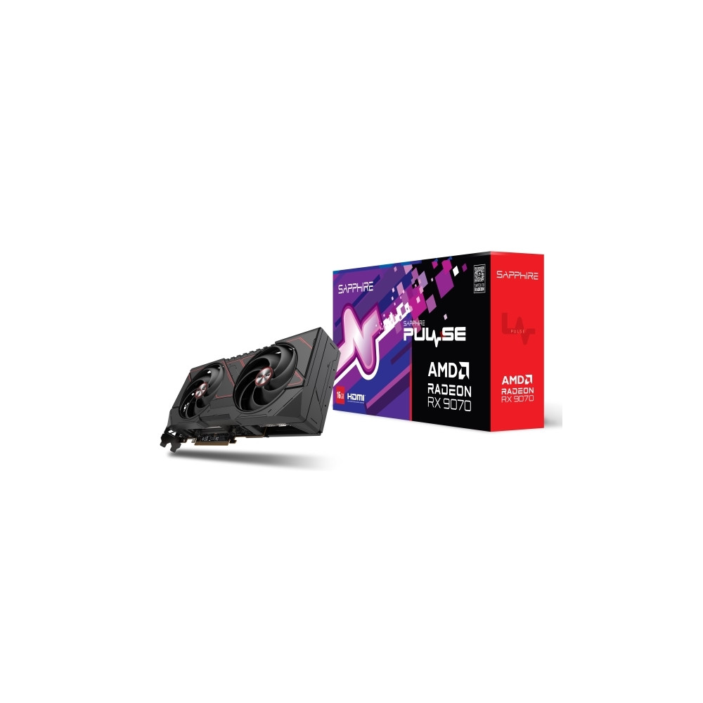 Produktbild för Sapphire Pulse Radeon RX 9070 - grafikkort - Radeon RX 9070 - 16 GB