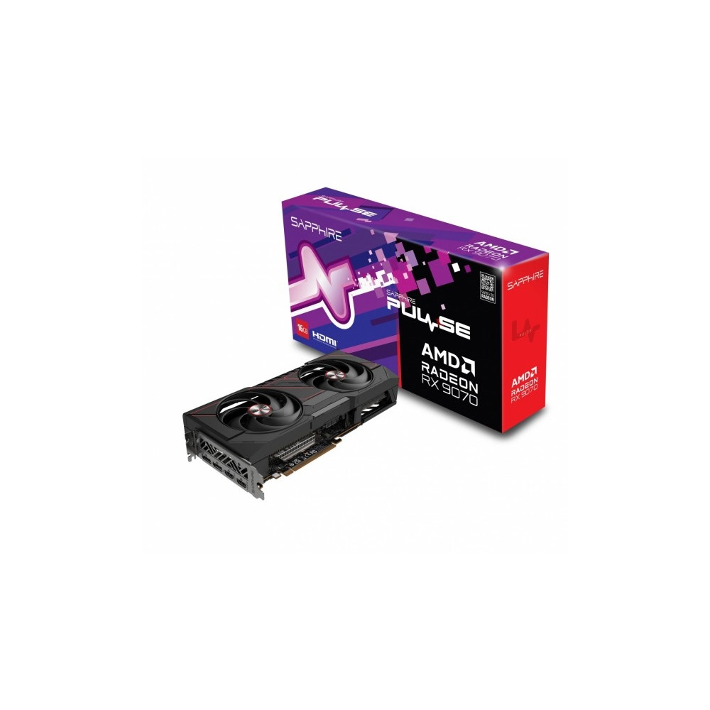 Produktbild för Sapphire Pulse Radeon RX 9070 - grafikkort - Radeon RX 9070 - 16 GB