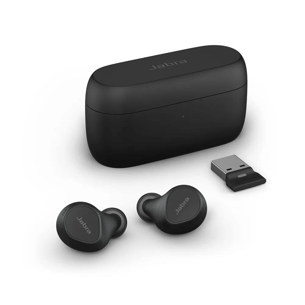 Produktbild för Jabra Evolve2 Buds MS - True wireless-hörlurar med mikrofon - USB-A via Bluetooth-adapter