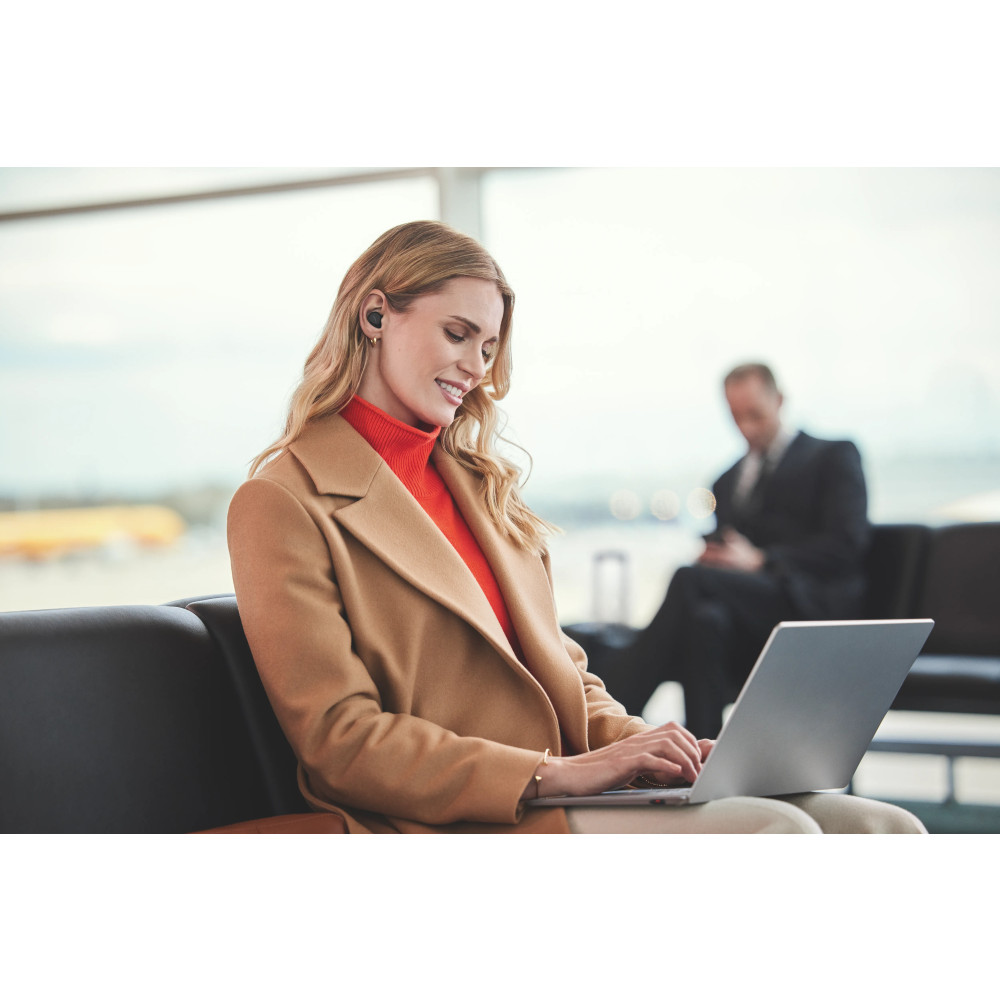 Produktbild för Jabra Evolve2 Buds MS - True wireless-hörlurar med mikrofon - USB-A via Bluetooth-adapter
