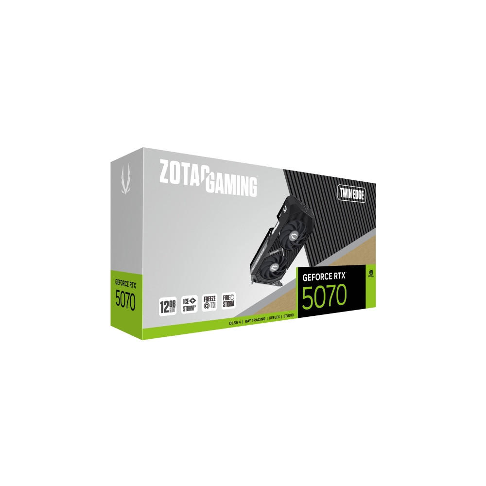 Produktbild för ZOTAC GAMING GeForce RTX 5070 Twin Edge - grafikkort - GeForce RTX 5070 - 12 GB