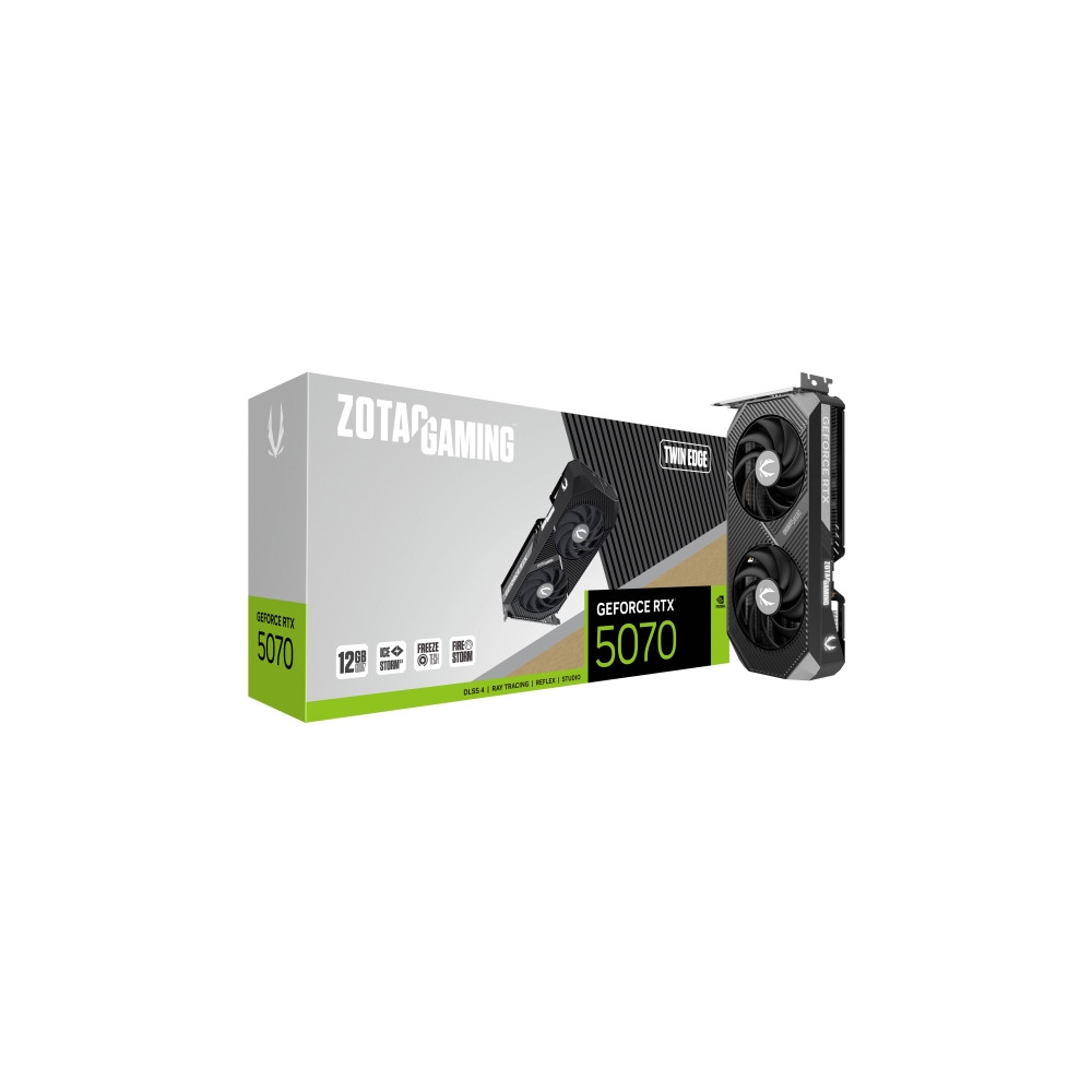 Produktbild för ZOTAC GAMING GeForce RTX 5070 Twin Edge - grafikkort - GeForce RTX 5070 - 12 GB